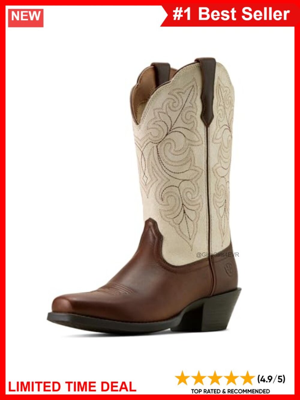 Women's Square Toe Western Equestrian Boots Knee High Faux Leather